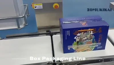 Förpackningslinje för presentförpackningar för mat | Kartong till låda